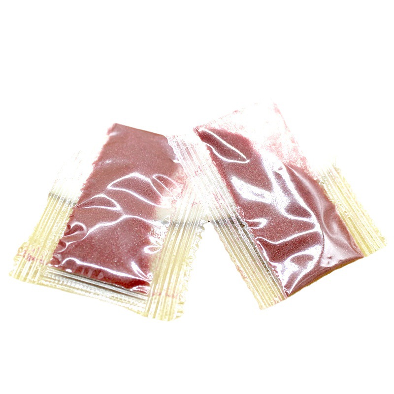 Zijin sand bag imitation cinnabar powder fine powder cinnabar powder can be installed hollow copper gourd accessories red sandstone powder stall