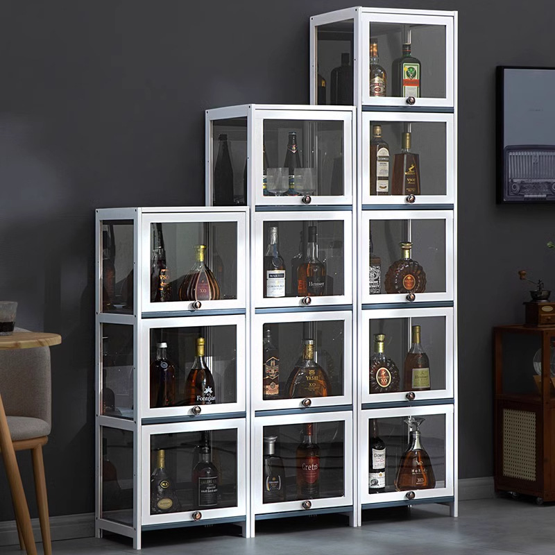 Living Room Wine Cabinet Wall Storage Cabinet Display High-End Integrated Cabinet Red Wine Display Cabinet Small Display Cabinet Home Wall