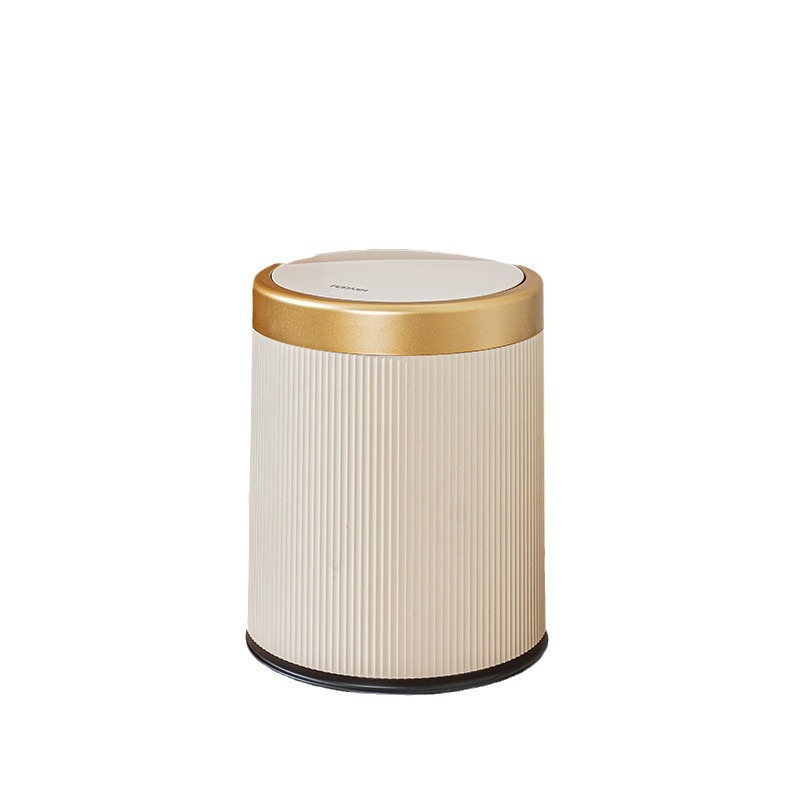 Press-Type Large-Capacity, High-Looking, Light-Luxury Press-Type Household Living Room, Kitchen, Bathroom and Toilet Trash Can with Lid