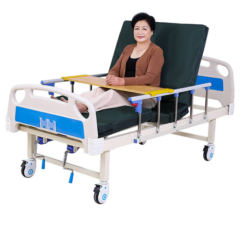 Single and Double Swing Manual Nursing Bed Manufacturer Adjustable Medical Bed Nursing Bed for Hospital Outpatients and Clinic