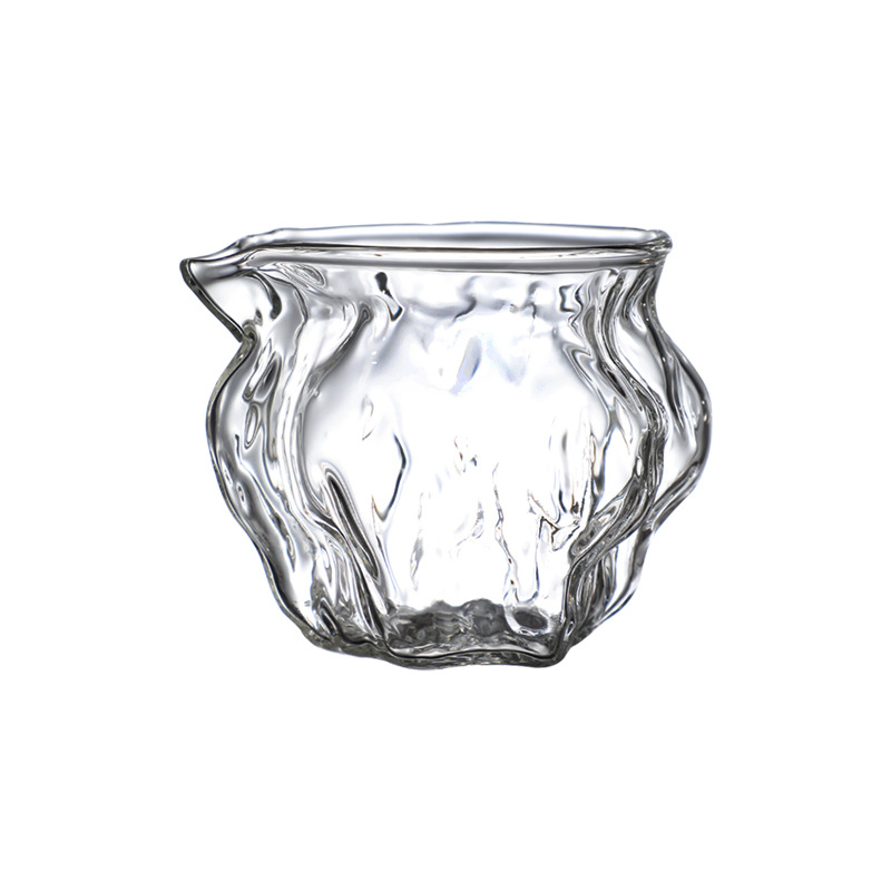 Japanese-style walnut pattern glass fair cup thickened heat-resistant hammer pattern male cup tea dispenser household large kung fu tea set