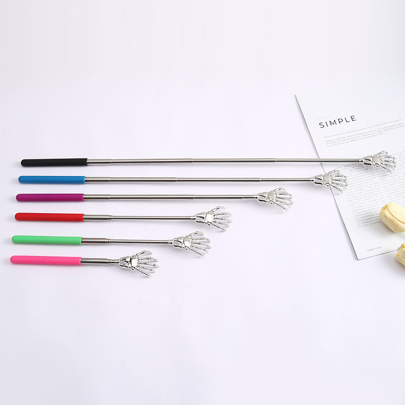 Source Factory Stainless Steel Telescopic Back Scratcher for Elderly People, Self-Use Back Scratcher, Extendable and Stretchable