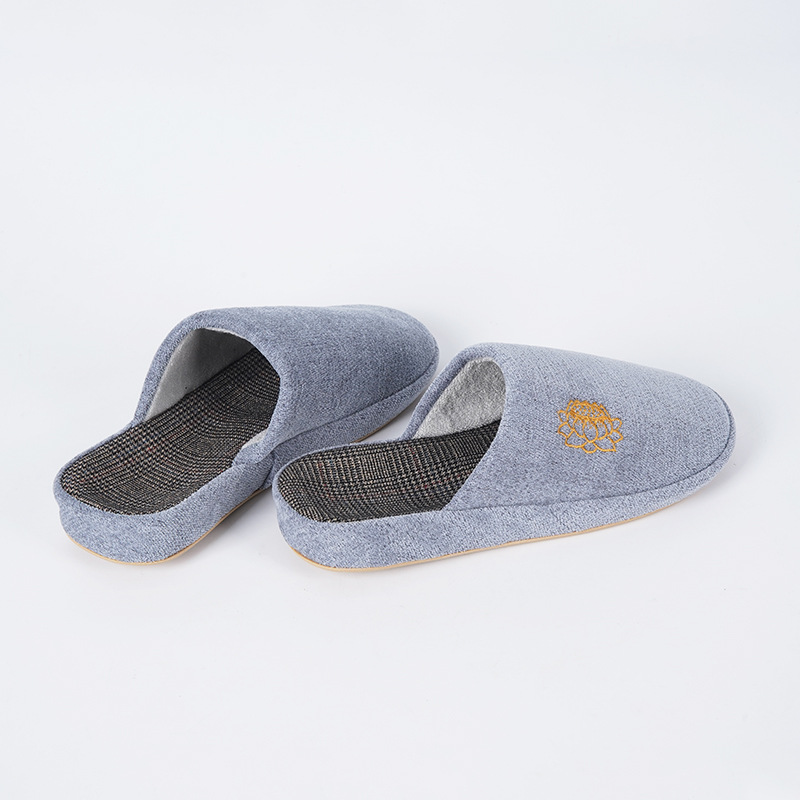 Custom Indoor Slippers Lotus Casual Taoist Slippers Autumn Winter Men Women Warm Cotton Slippers Thick Bottom Home Non-Slip