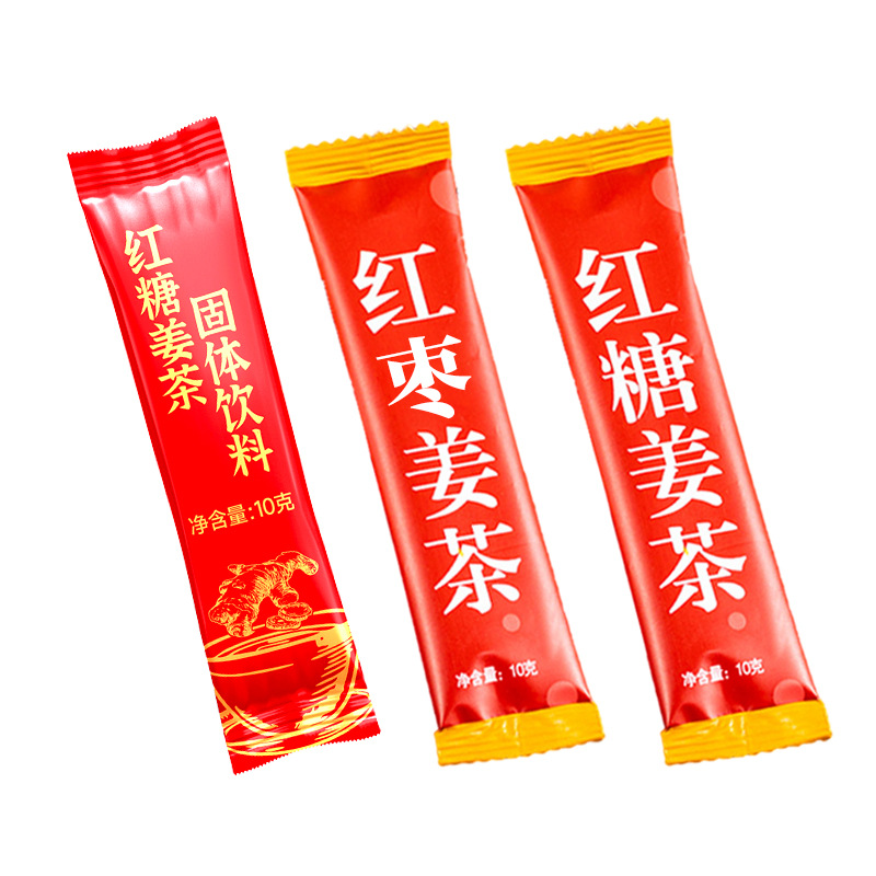 Huarun heart Sweet Brown Sugar ginger tea bulk particles 10G Big Aunt instant solid drink ginger juice ginger sugar tea wholesale