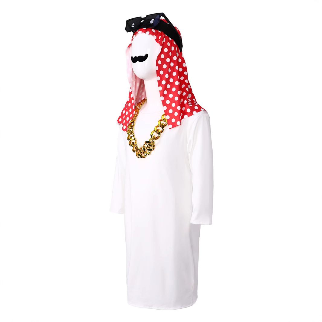 Halloween Middle East Dubai Local Costume Arabian Birthday Funny Robe Qatar Prince Saudi Clothes