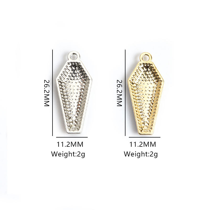 Cross-border New Vampire Cross Coffin Oil Drop Pendant Halloween Earrings Necklace Bracelet Pendant Accessories Batch