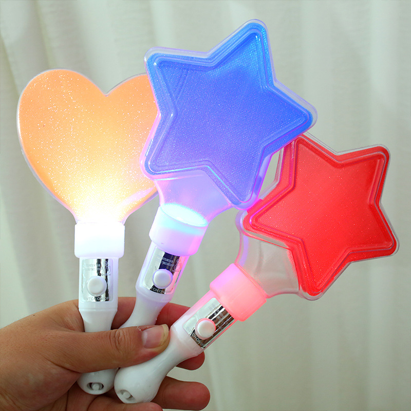 Love glow stick concert bar five-pointed star glow stick stage cheer hand-held flash stick activity atmosphere