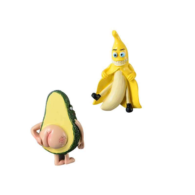 Three-Dimensional 3D Personalized Creative Refrigerator Magnet Cute Magnet Magnetic Sticker Magnet Scandinavian Ins Magnet Refrigerator Gold Small