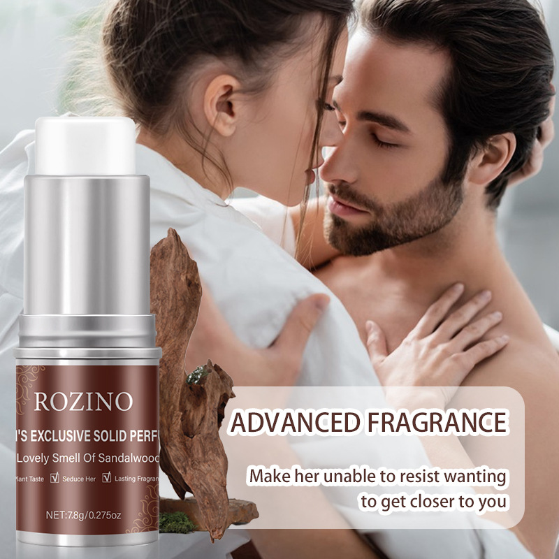 [Cross-Border] Rozino Sandalwood Deodorant for Men and Women with Long-Lasting Fragrance Portable Solid Perfume Portable Deodorant