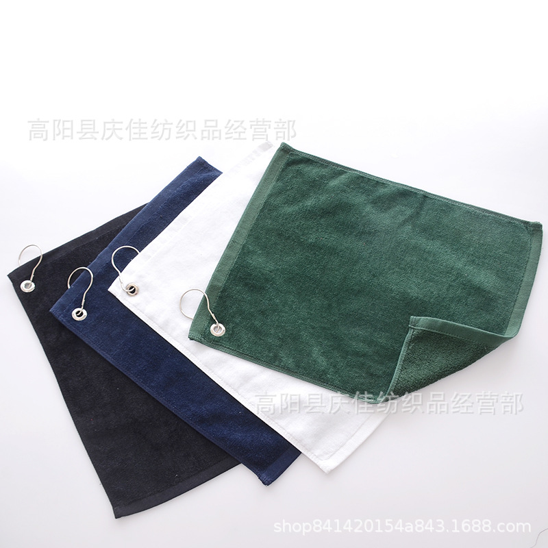 Climbing buckle buttonhole hook towel soft absorbent cut velvet cleaning ball towel spot wholesale embroidered LOGO