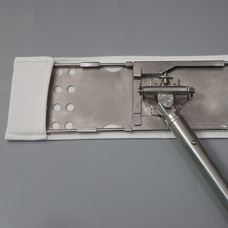 Factory straight hair dust mop dust-free workshop clean room ultra-fine dust-free fiber cloth head stainless steel mop