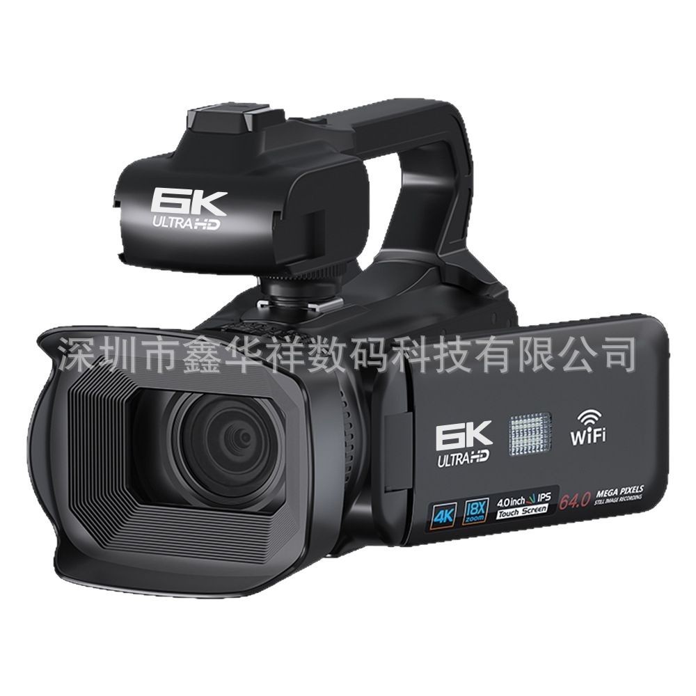 Cross-border English batch cross-mirror new 64 million HD digital camera 6K conference camcorder with suspension