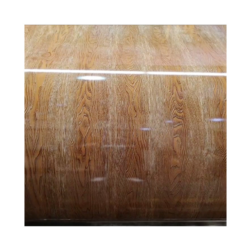 Wood Grain Color Coating Roll, Decorative Building Materials Construction Site External Color Coating Roll, Multiple Specifications and Patterns Can Be Processed Color Coating Roll