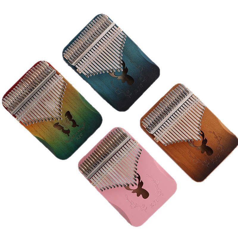 21 Thumb Piano Wooden Hollow 17-Tone Kalimba Finger Piano Birthday Gift Internet Celebrity Musical Instrument
