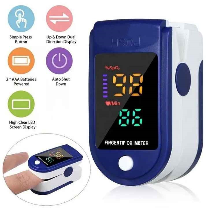 Adult Household Finger Clip Oximeter Measuring Pulse Heart Rate Blood Oxygen Saturation Medical Portable Smart Monitor