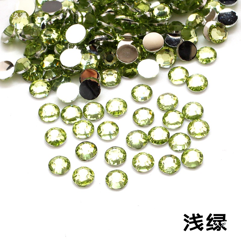 4mm Glass Flats Bottom Resin Rhinestone Iphone6S Mobile Phone Shell Handmade Hair Accessories DIY Material Package Set
