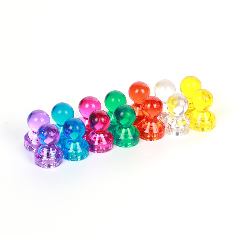 Youfa color transparent magnetic pushpin 7 color magnetic buckle pushpin magnet small size seamless magnet pushpin candy magnetic suction
