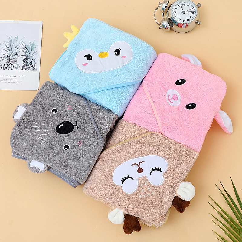 Factory Direct Sales Children's Hooded Bath Towel Is Softer and More Absorbent Than Pure Cotton Gauze Blanket Baby Baby Towel Quilt