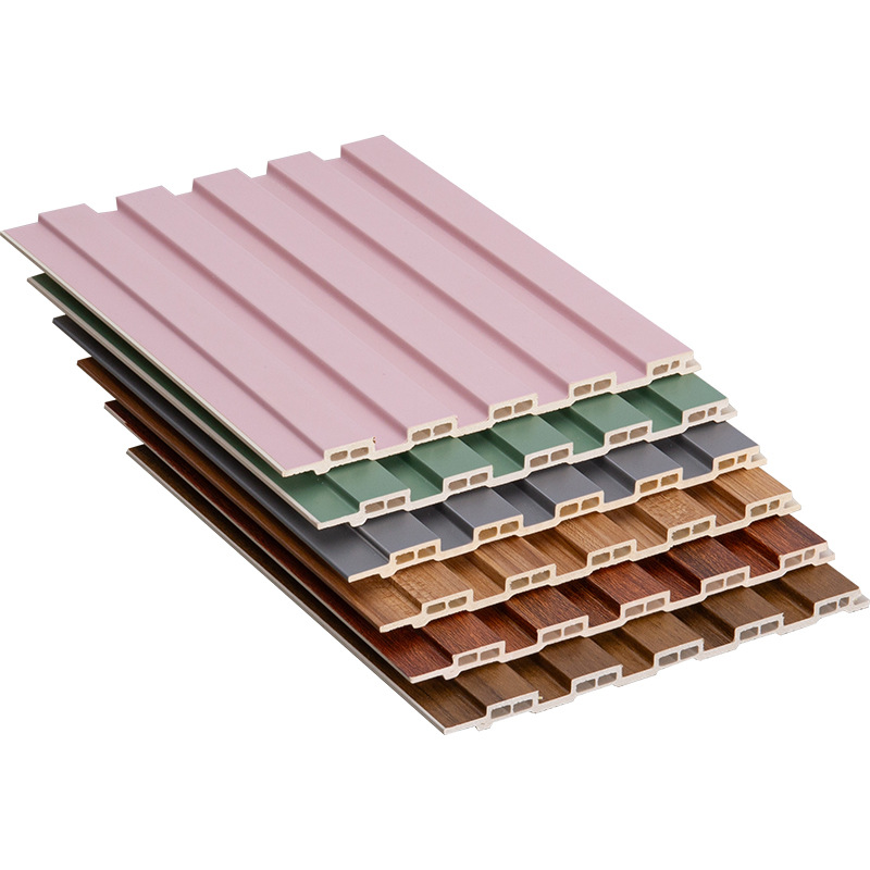 Factory wholesale bamboo fiber mesh red decorative board 150 grille hot glue foreign trade wholesale PVC Great Wall board wall panel