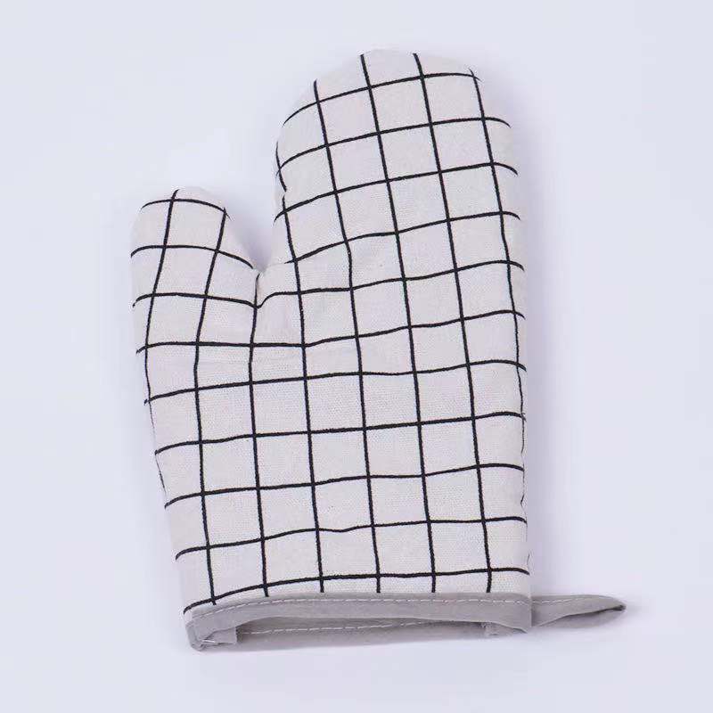 Cotton and Linen Oven Gloves Simple Wind Heat Insulation Gloves Hot Selling Anti-scalding Gloves Microwave Oven Baking Gloves