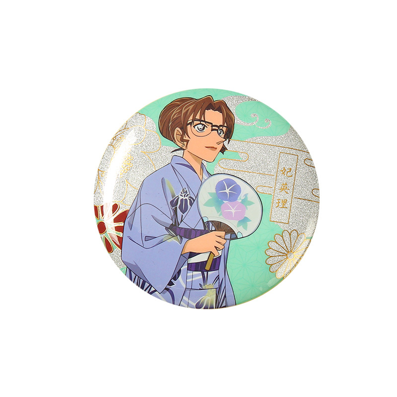 Double flash yum custom two-dimensional animation peripheral star tinplate badge cartoon creative millet metal badge