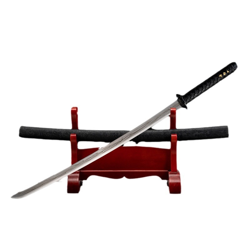 Longquan Sword Japanese Cold Weapon High Performance Manganese Steel Integrated Forging Training Knife for Body Defense Collection Ornaments Unopened Blade