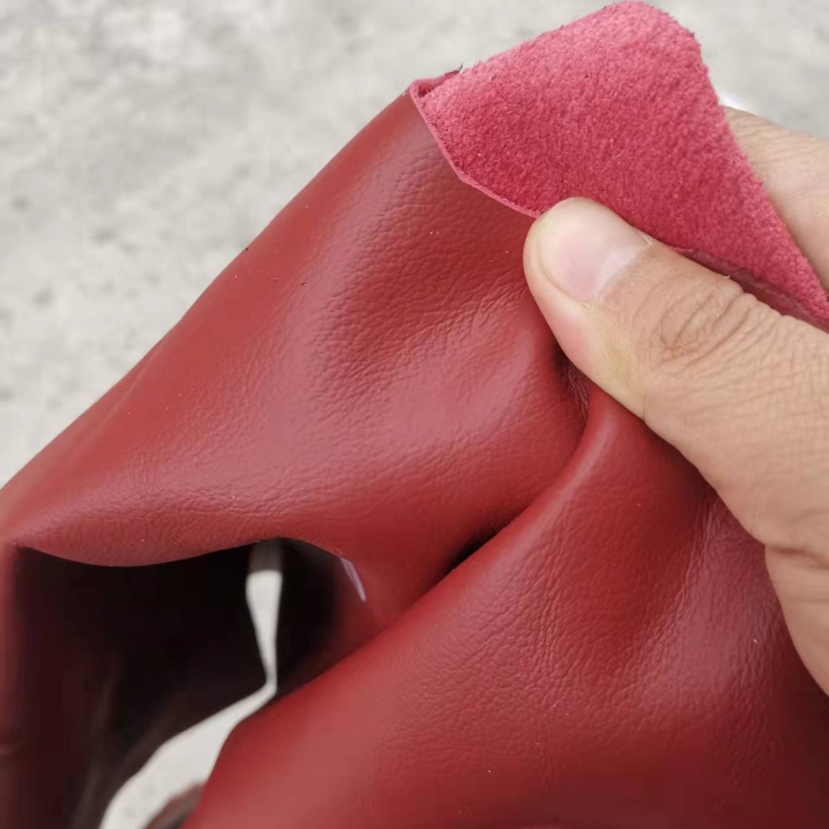 Colorful Genuine Leather Blue Red Orange Yellow Dark Red Slippers Sandals Recycled Genuine Leather First Layer Cowhide