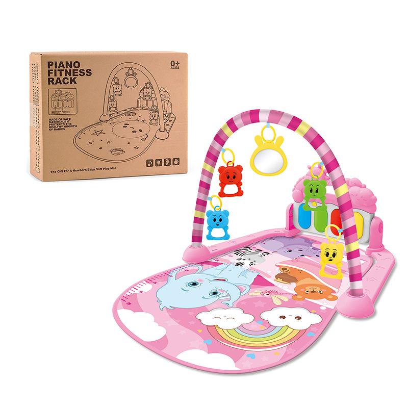New Baby Gym Rack Music Foot Piano Toy Newborn Baby Piano Toy Game Mat Cross Border Hot Sale