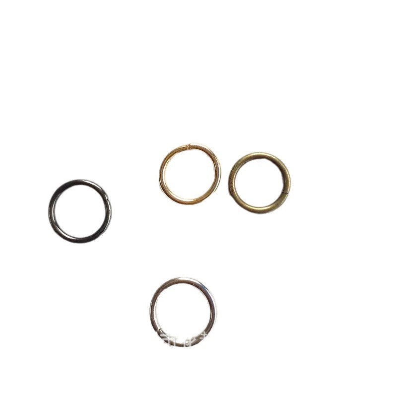 Iron ring luggage hardware accessories women's bag handbag clothing thread buckle closed round ring iron coil manufacturers in stock