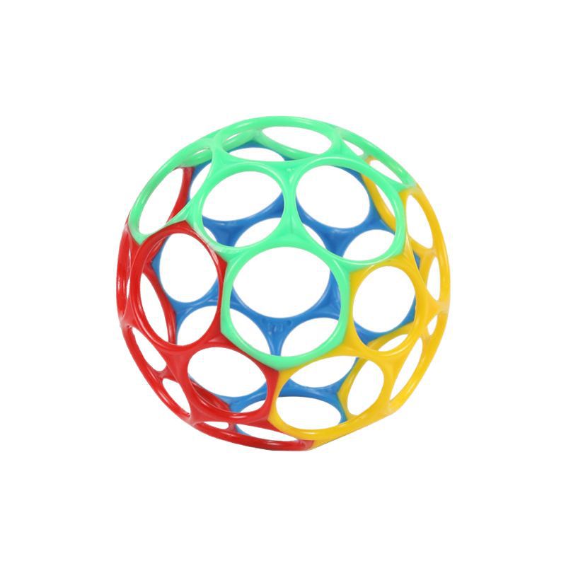 baby gum rattle hand ball children's grip training hole ball baby toys soft rubber ball