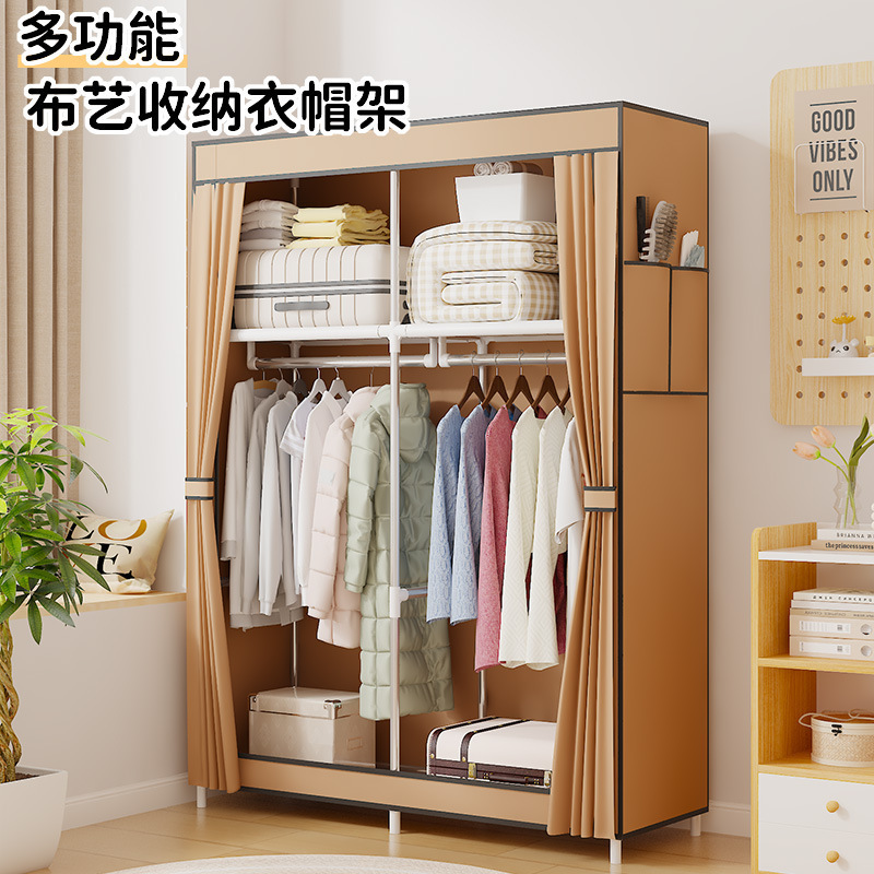 Многофункциональный пылезащитный нетканевый шкаф, простой, для спальни, сборка, SHEIN/TEMU, отечественная продукция