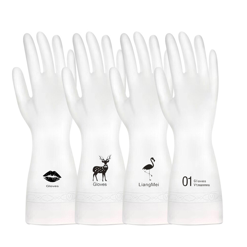 Household Dishwashing Clothes Laundry Thin Durable Gloves Women's Brush Kitchen Bowl Glue Plastic Household Rubber Leather Gloves