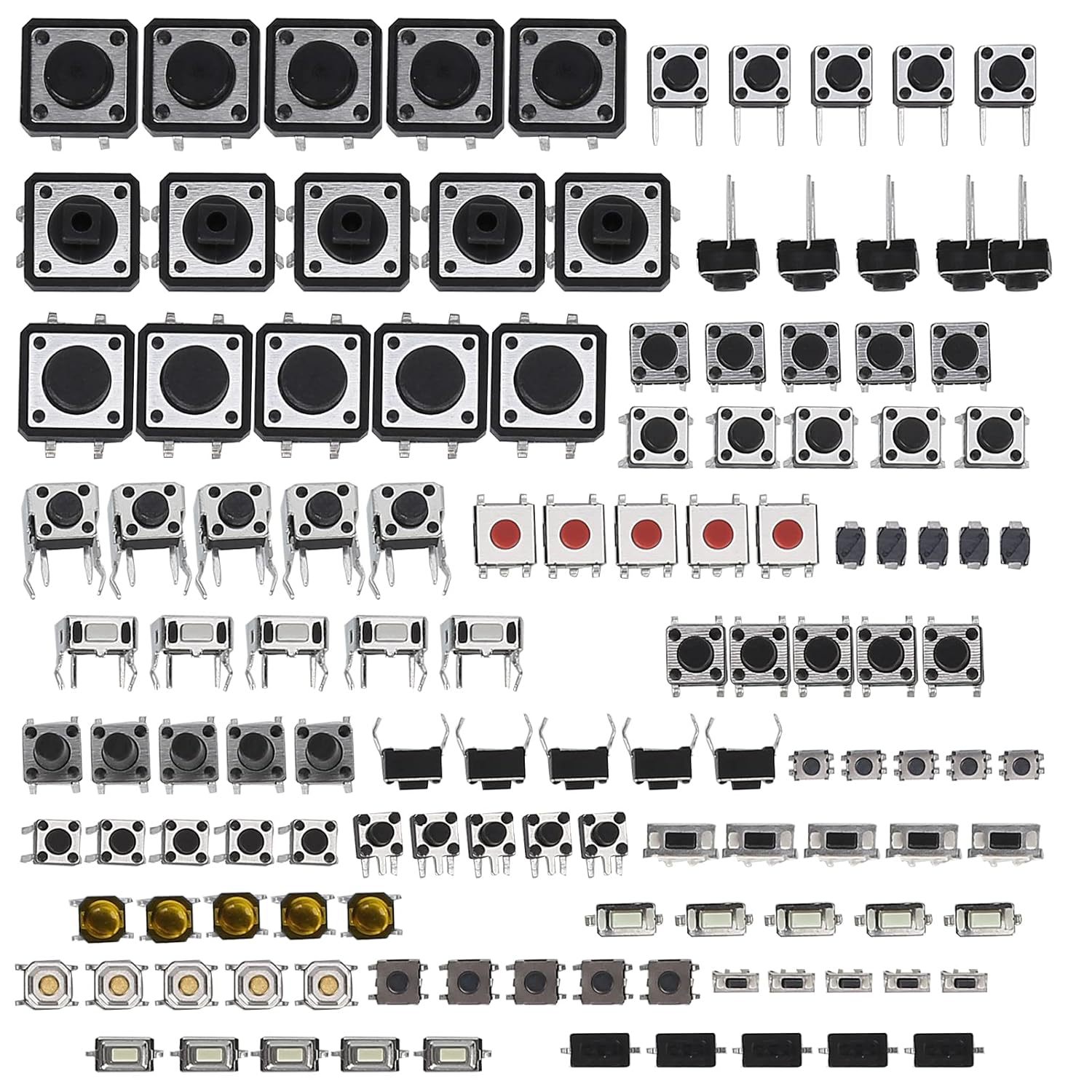125 штук тактильных переключателей 25 значений 12V 50mA 4P
