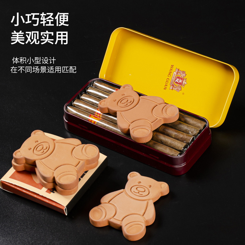 Daily growth animal drying piece bear clay anti-moisture piece red soil storage tobacco Tobacco tobacco cigarette cigar moisture-proof