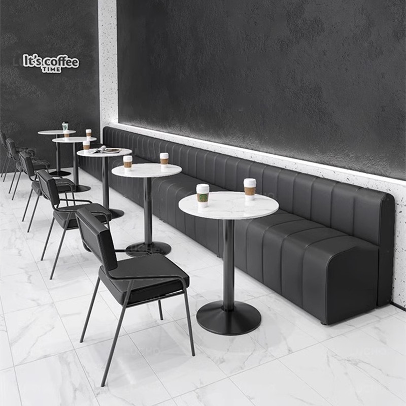 Casual Card Seat Sofa Clear Bar Table and Chair Card Seat Combination Coffee Western Restaurant Wall Card Seat Sofa Industrial Style Bench