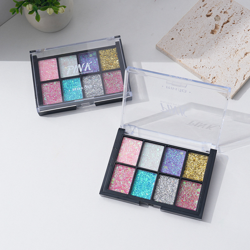 Glitter Pearlescent Waterproof Kidsren's Stage Performance Eye Shadow Sequins High-Gloss Multi-Color Makeup Waterproof and Sweat-Proof and Shiny