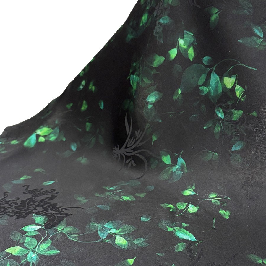 "Night Elves" dress Clothing Fabric Jacquard Fabric Source Factory National Tide Xiangyun Yarn 25 Mm