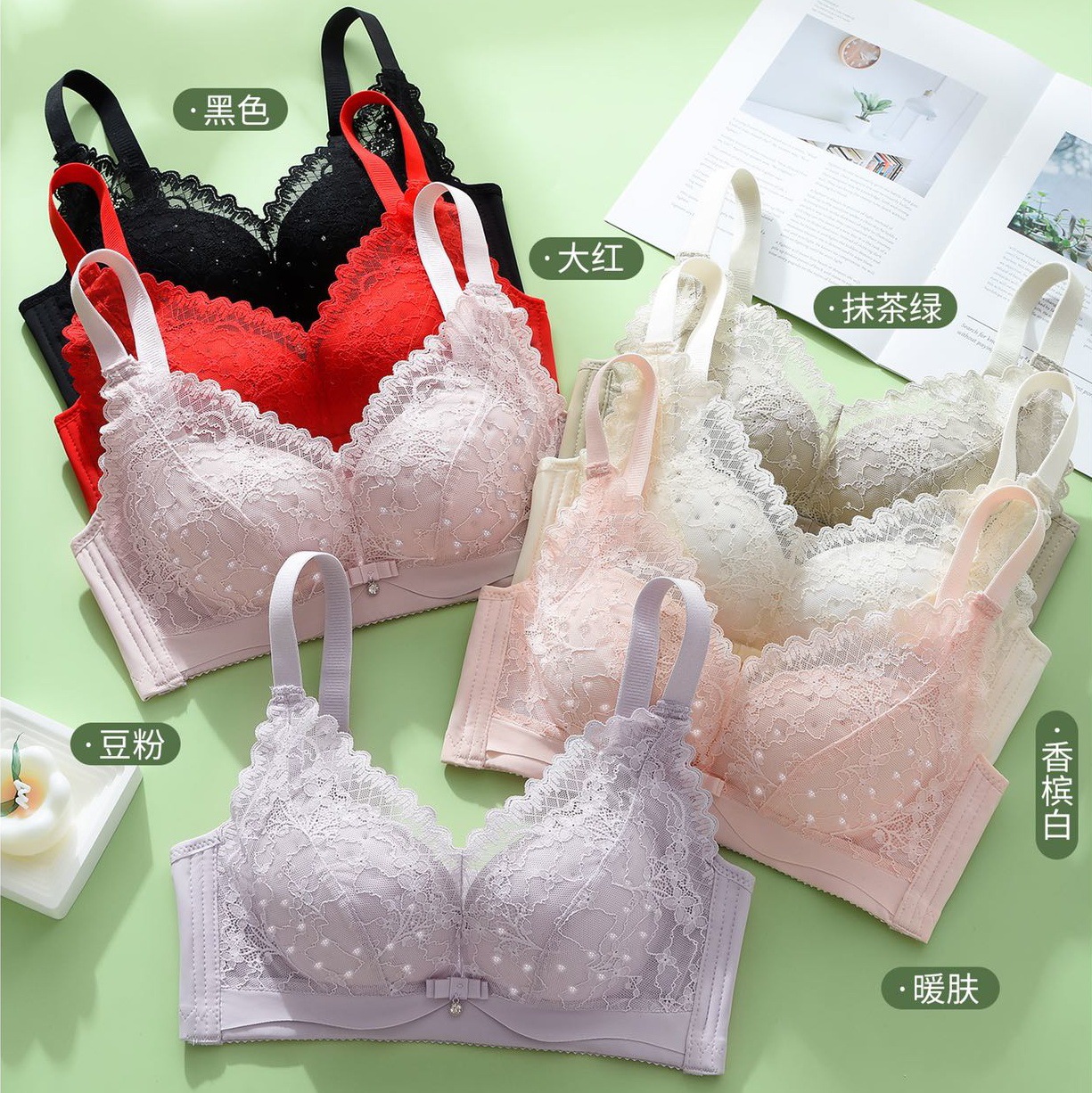 Бюстгальтер для больших грудей, тонкий, пуш-ап, поддержка, антисаггинг, регулируемый, без стальных колец