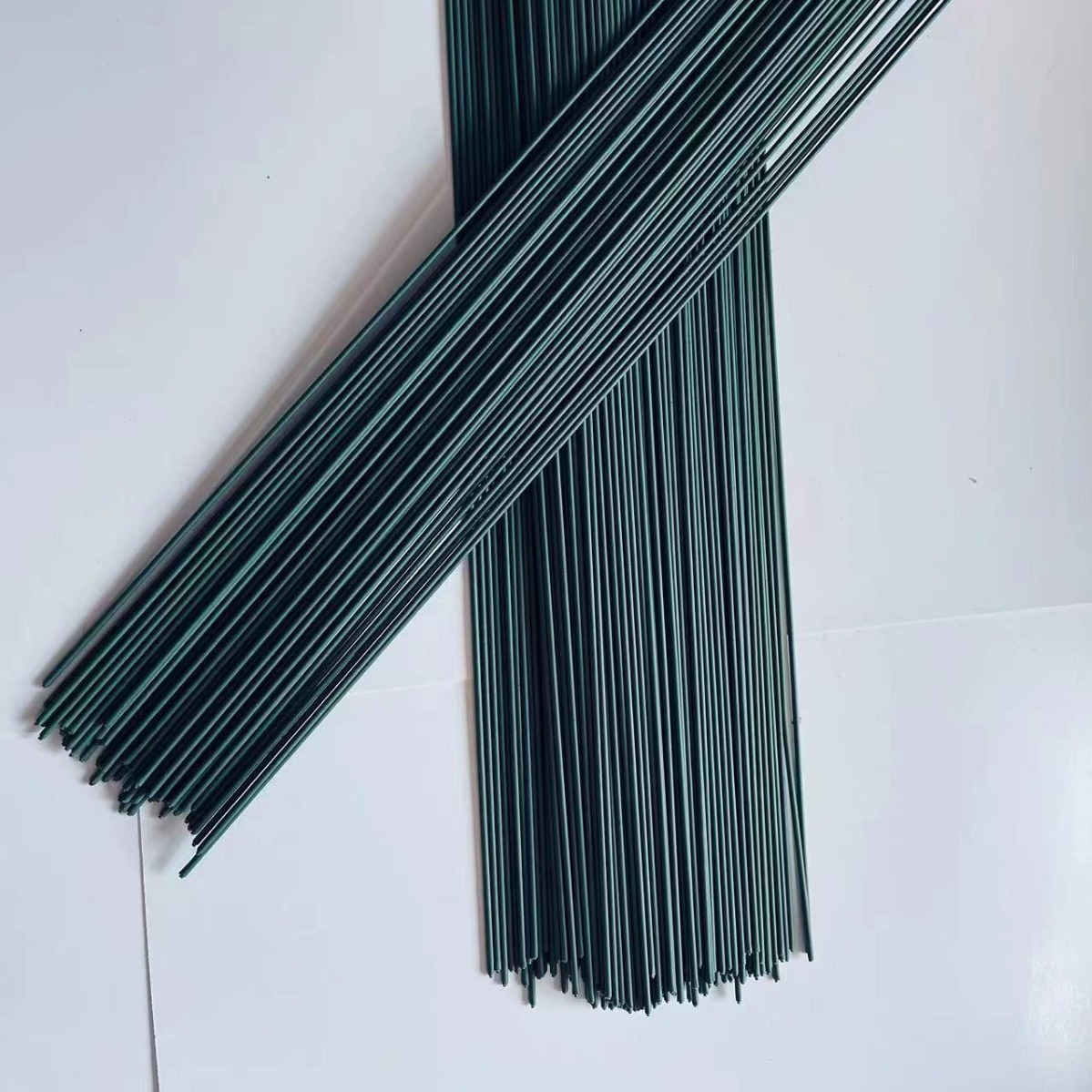 Flower pole 2 plastic bag simulation flower accessories handmade diy flower pole wire green simulation flower material wholesale