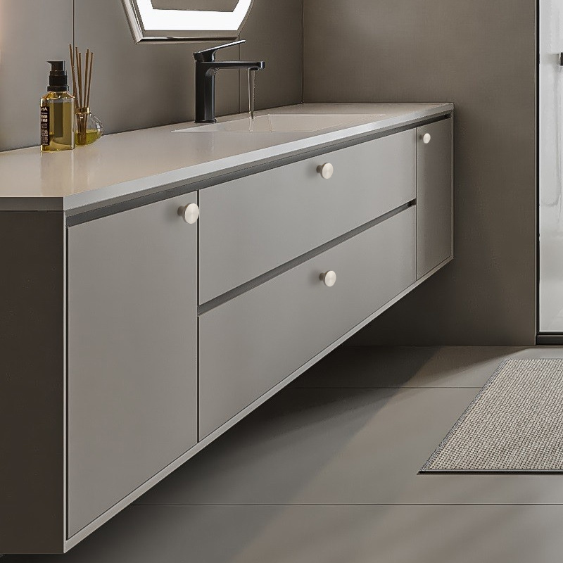 Golden Silver Single hole handle light luxury cabinet door modern minimalist wardrobe cabinet Nordic American round drawer handle