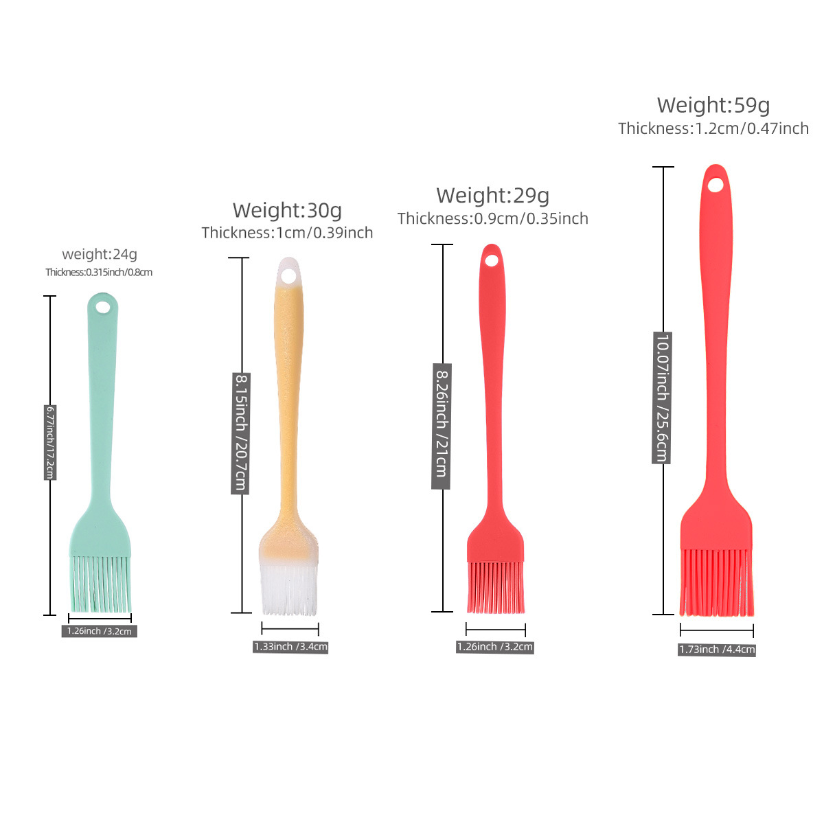 Xuanyi Food Grade Integrated Silicone Oil Brush Kitchen High Temperature Resistant Silicone Oil Brush Barbecue Utensils Small Barbecue Brush