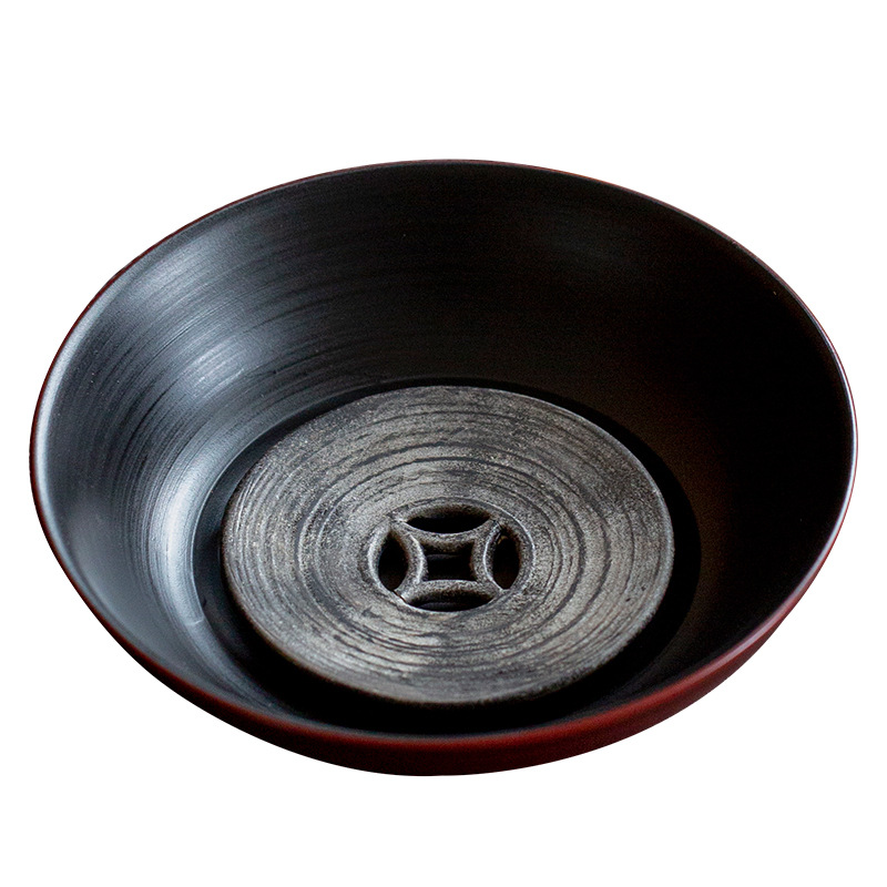 Pink lead Haws red wish pot bearing ceramic tea ceremony accessories teapot dry bubble plate cover Bowl bottom support tea bearing kung fu tea set