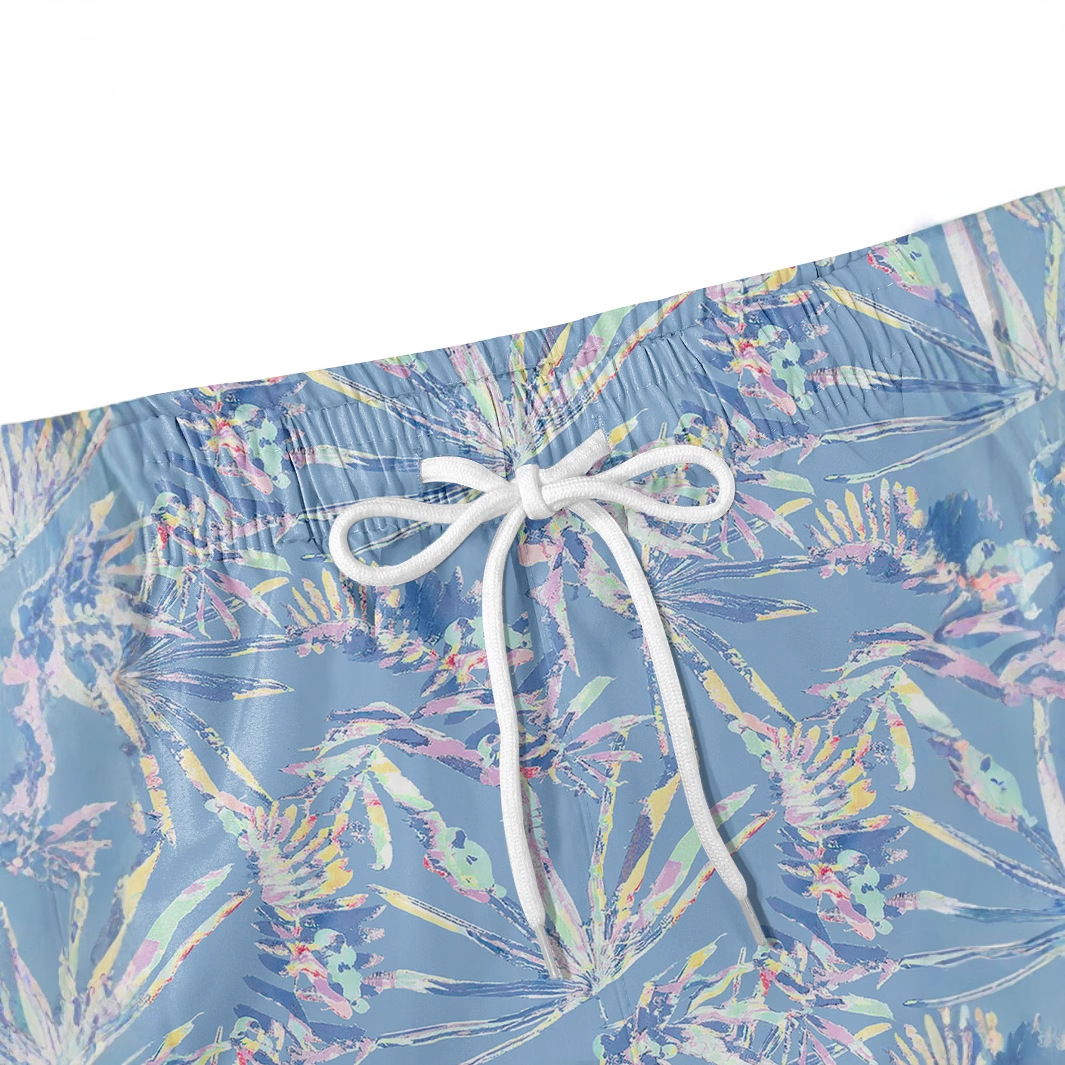 Cross-border Explosions Flower Pants Multi-element Printed Pattern Shorts Summer Loose Men's Quick-drying Beach Pants