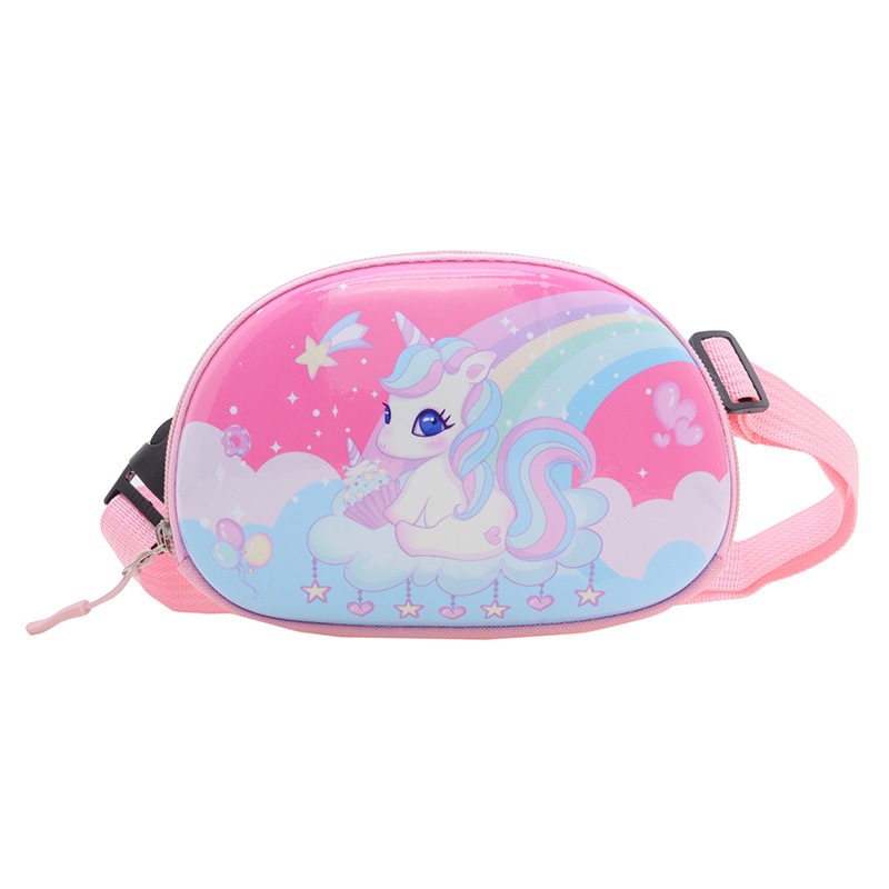 Cartoon mini cute portable men's and women's trendy ~ PVC Western style sweet travel anime pressure shell shoulder crossbody chest bag