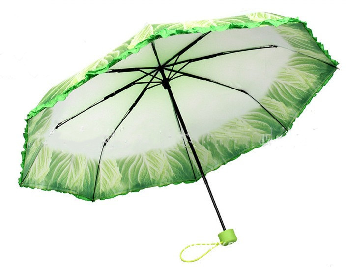 30% Fold Creative Umbrella Cabbage Umbrella UV Resistant Small Fresh Design Ultra Light Folding Umbrella Photo Fashion Beautiful Umbrella