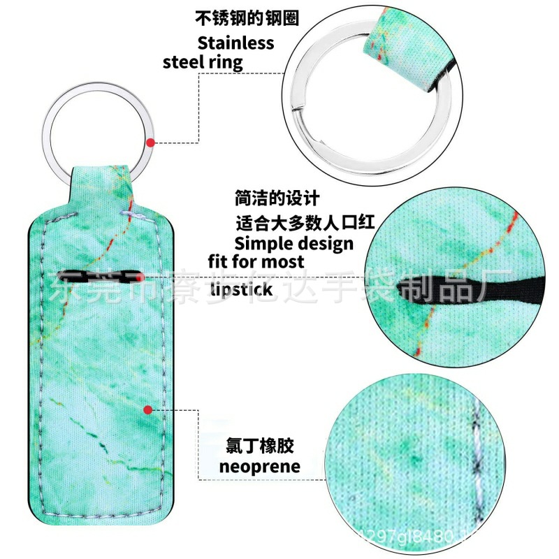 Amazon hot-selling diving lipstick protective cover lipstick case keychain outdoor convenient lipstick pendant lipstick case