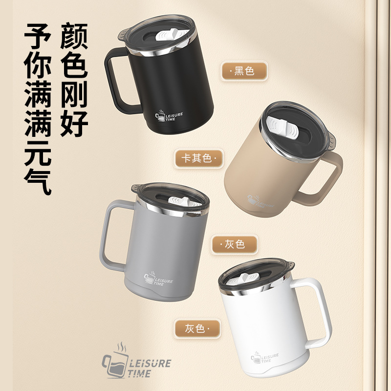 304 Stainless Steel Mug Double Layer Coffee Cup Milk Mouth Cup Creative Insulation Tea Cup Japanese-style Water Cup Gift
