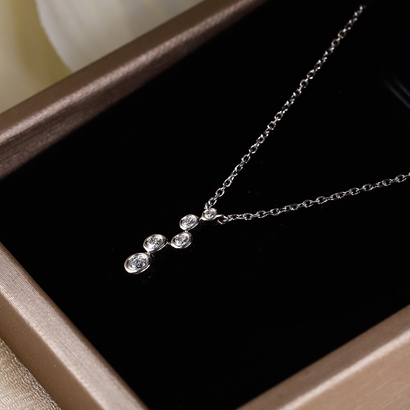 Grown Diamond Pendant 18K White Gold Luxury Necklace Female Lab Loose Diamond Def Synthetic Diamond Vs Artificial Diamond