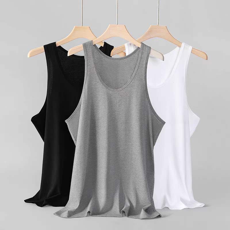 Underwear Wholesale Men's and Women's Ice Silk Pure Cotton Modal Polyester Vest Sports T-Shirt Underwear and Other Summer Thin Styles