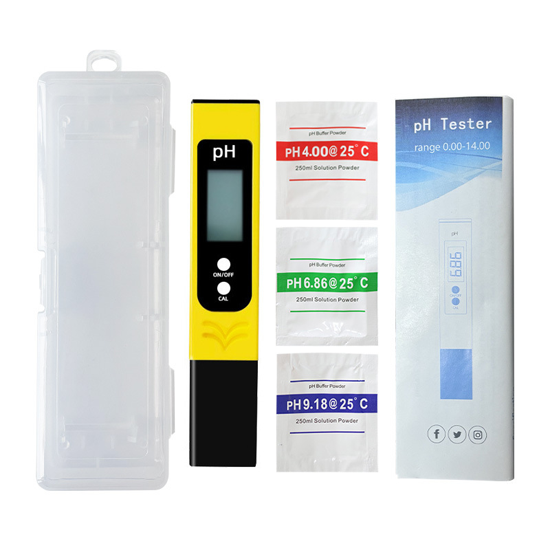 ph test pen automatic calibration three packs of powder new 0.01 precision ph tester portable foreign trade wholesale ph meter
